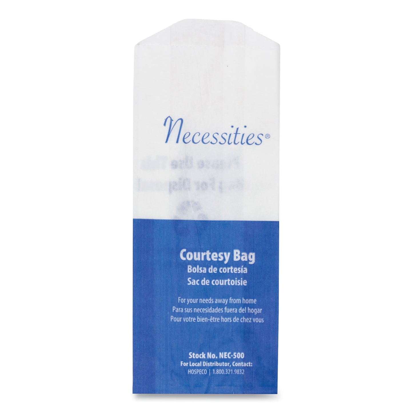 Feminine Hygiene Convenience Disposal Bag, 3" x 1.5" x 7.75", White, 500/Carton