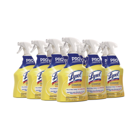 Professional LYSOL Brand Advanced Deep Clean All Purpose Cleaner, Lemon Breeze, 32 oz Trigger Spray Bottle, 12/Carton Item #: RAC00351