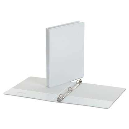 Economy 1/2 Inch Round Ring View Binder, White