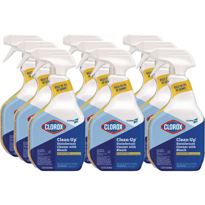 Clean-Up Disinfectant Cleaner with Bleach, 32 oz Smart Tube Spray, 9/Carton