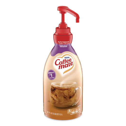 Liquid Coffee Creamer, Sweetened Original, 1.5 L Pump Bottle